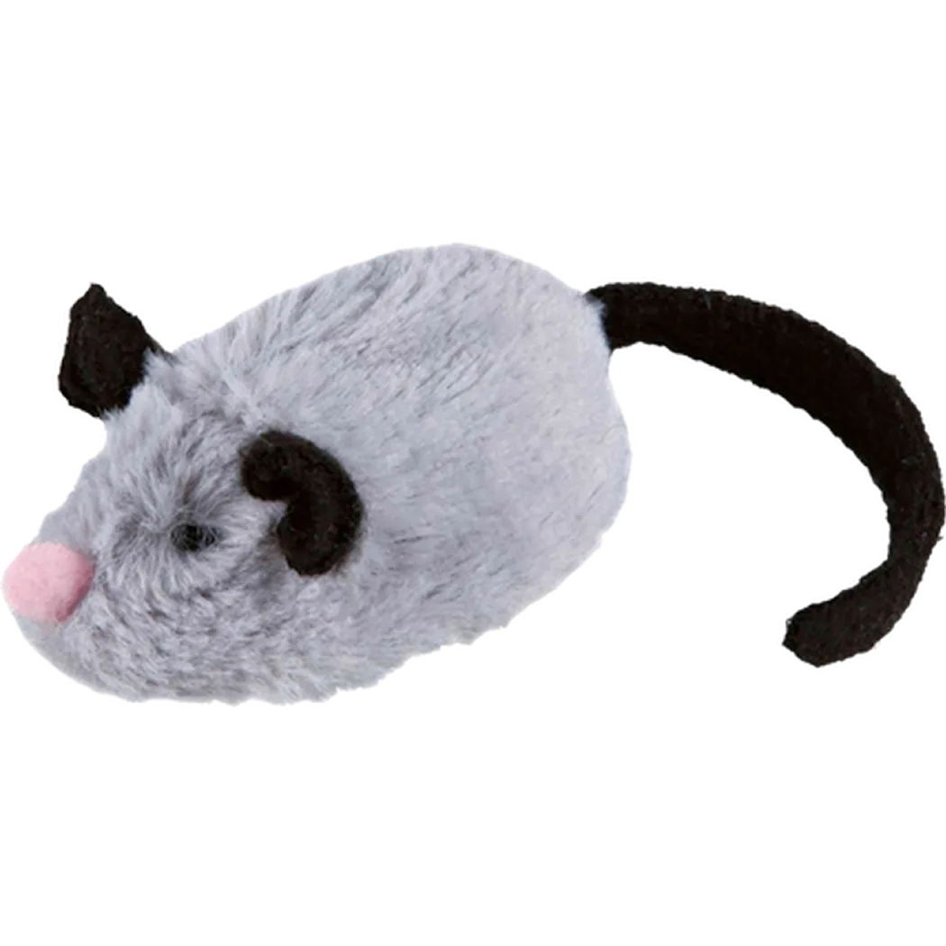 Trixie Active-Mouse Plush Hunting Instinct Gray 8 cm