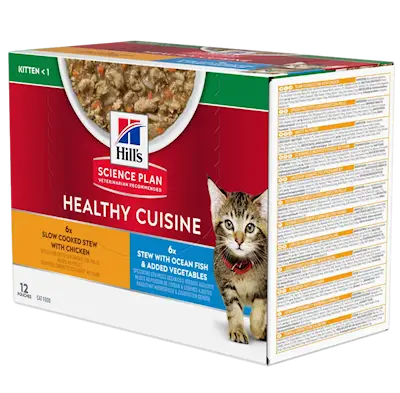 Kitten Healthy Cuisine Stews Chicken, Fish & Vegetables 12 x 80g