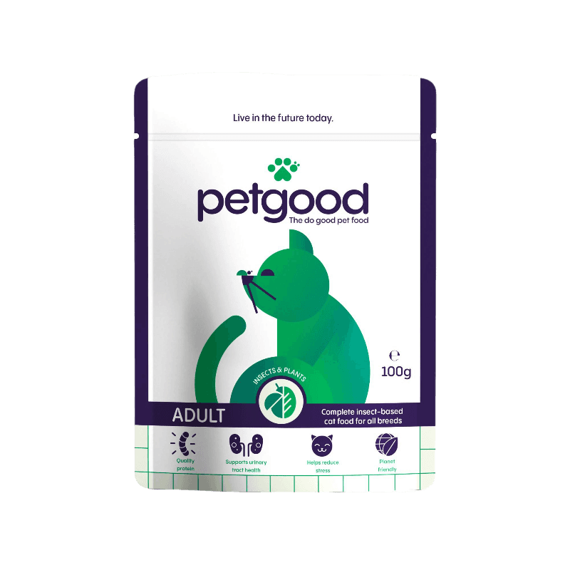 Petgood - Insektsbaserat Helfoder För Vuxna Katter Provpåse 100g - Katt - ZOO.se