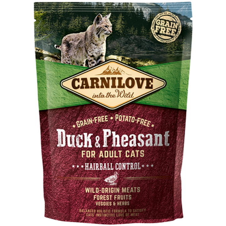 Carnilove - Cat Duck & Pheasant Hairball Controll 2 kg - Katt - Kattfoder & kattmat - ZOO.se