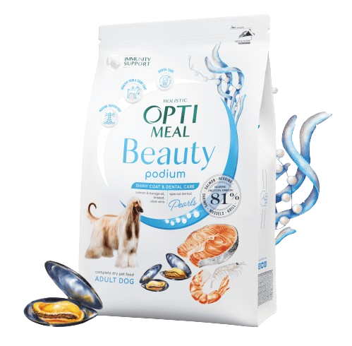 Beauty Podium Shiny Coat & Dental Care Complete dry pet food for adult dogs 1,5 kg - Hund - Hundefôr & hundemat - Tørrfôr for hund - Optimeal