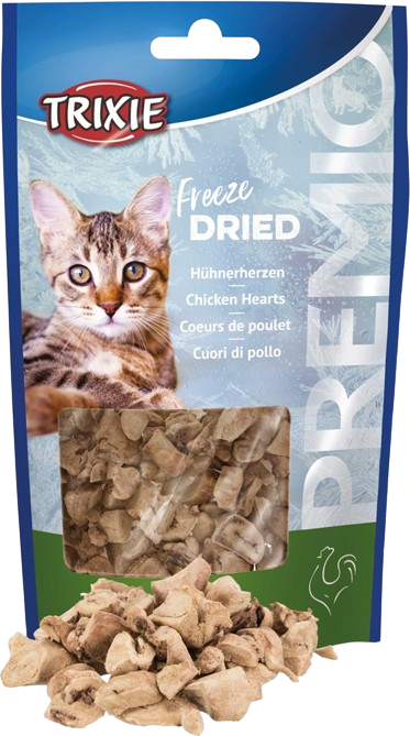 Trixie - Premio frysetørkede kyllinghjerter 25 g - Katt - Kattegodteri & kattegress - Tyggepinner til katt - ZOO.no