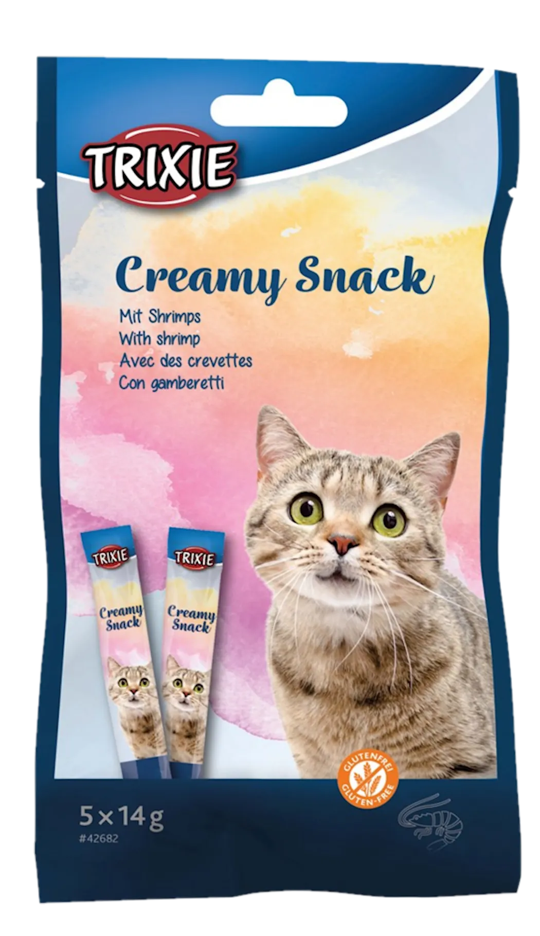 Trixie Creamy Snacks med räkor 5 × 14 g