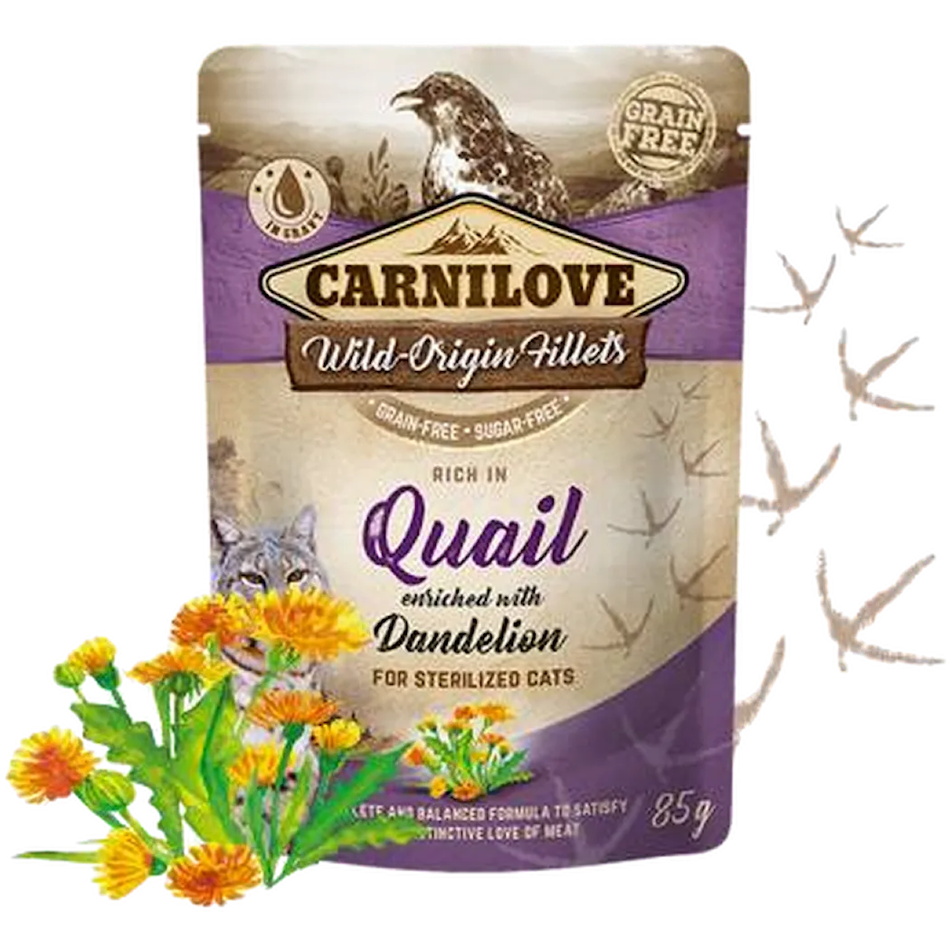 Carnilove Cat Pouch Quail enriched with Dandelion