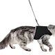 Trixie Kattsele mjuk med koppel  XXL, 36-54cm, 1,20 m, svart