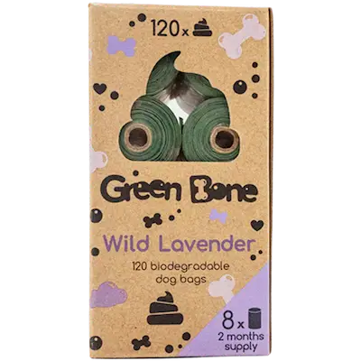 Refill Wild Lavender biodegradable dog bags Green 15 påsar
