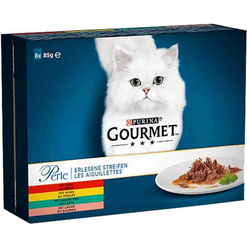 Perle Mini Fillets in Gravy 85 g x 8 st - Katt - Kattfoder & kattmat - Blötmat & våtfoder till katt - Purina Gourmet Gold - ZOO.se