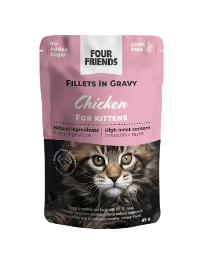 Four Friends Cat Kitten - Kanaa kastikepussissa 85 gr
