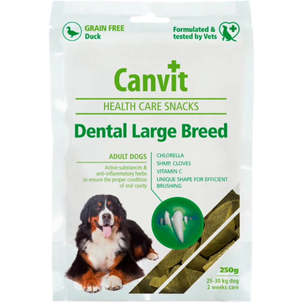 Canvit Health Care Dog Snack Dental Large Breed 250 g