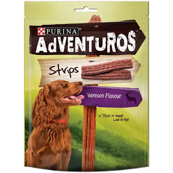 Adventuros Strips Venison Flavour 90g x 6st