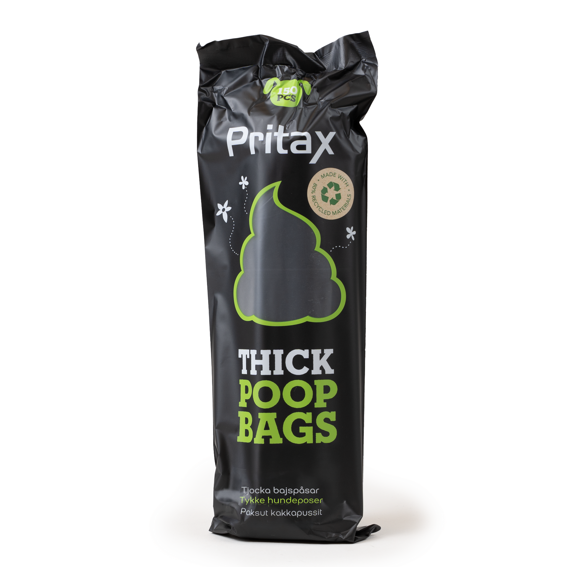 Kakkapussit paksut 150 p musta