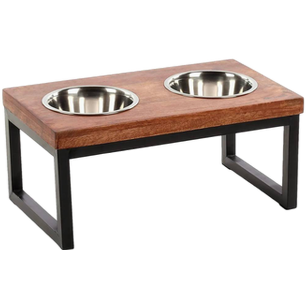 Twin Feeder-sett og stativ Tommy Matskål 2 x 370 ml - Katt - Matplass og vannfontener for katt - Matbar og stativ, Hund - Matplass & vannautomater for hund - Opphøyd Matskål Hund - Flamingo