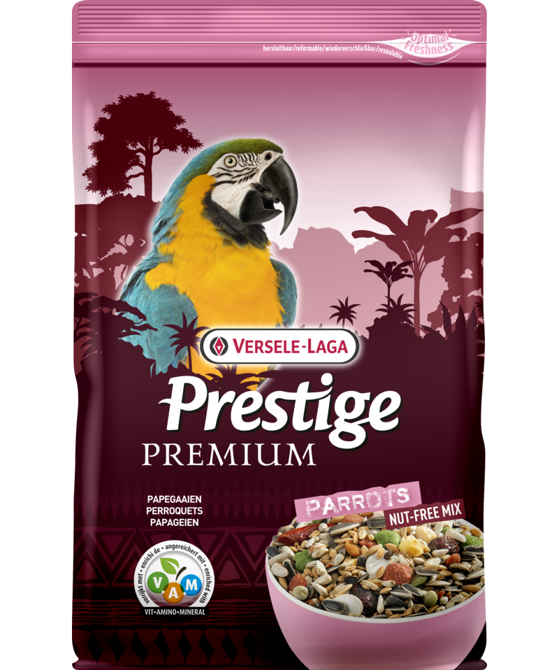 Versele-Laga - Prestige Premium Parrot (Papegoja) 2 kg - Fågel - Fågelmat & Fågelfoder - ZOO.se