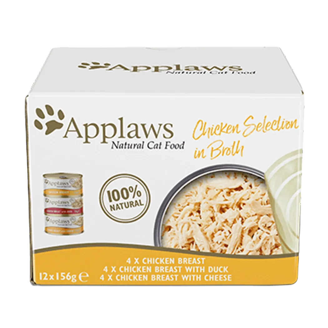 Applaws Cat Tins Chicken Selection in Broth 12x156 g