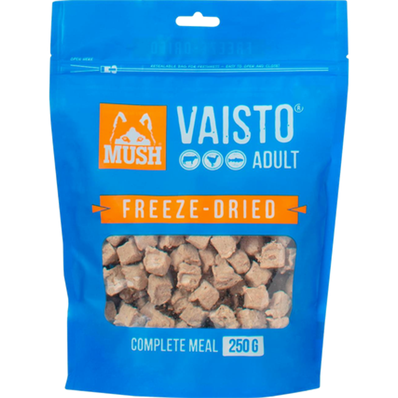 Vaisto Beef-Turkey-Lax Frysetørket 250 g x 5 - Hund - Hundefôr & hundemat - Tørrfôr for hund - Mush