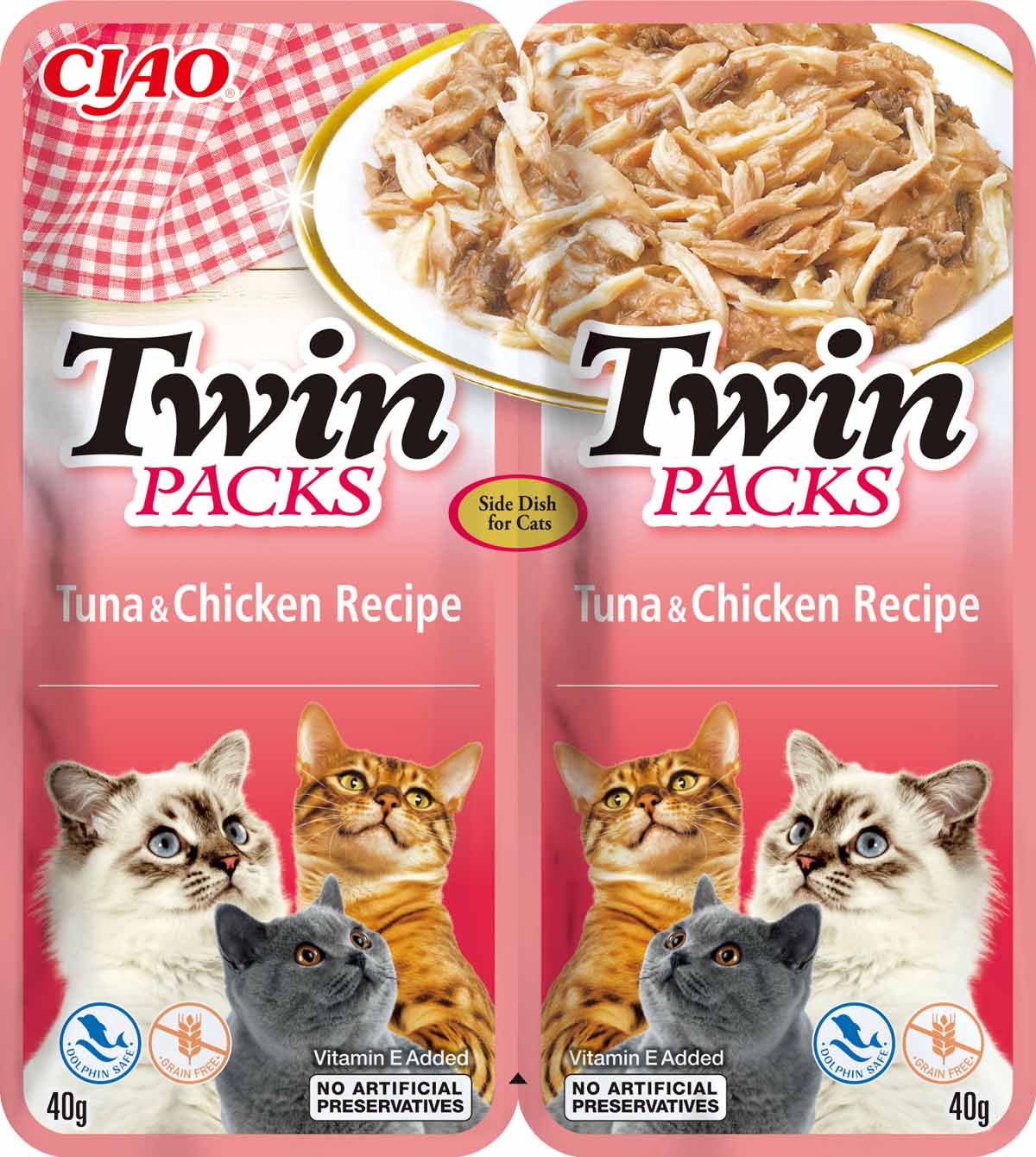 Twin Packs Tuna/Chicken In Tuna Broth 2 x 40 g
