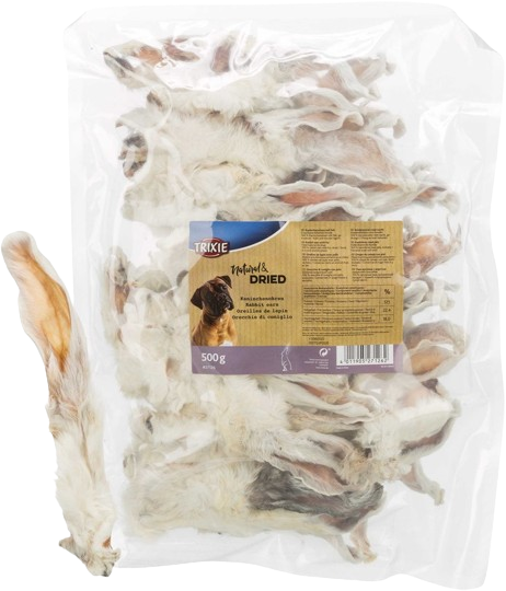 Trixie - Kaninöron med päls, 500 g - Hund - Hundgodis - Naturtugg - ZOO.se