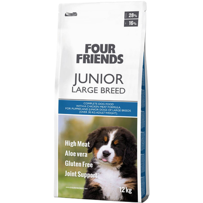 FourFriends - Dog Junior Large Breed 12 kg - Hund - Hundmat & hundfoder - Torrfoder för hund - ZOO.se