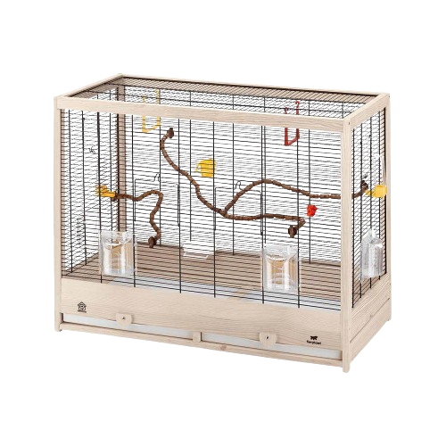 Ferplast - Giulietta 6 Svart/Trä 81X41X64 cm - Fågel - Burar & Transporter för fågel - ZOO.se