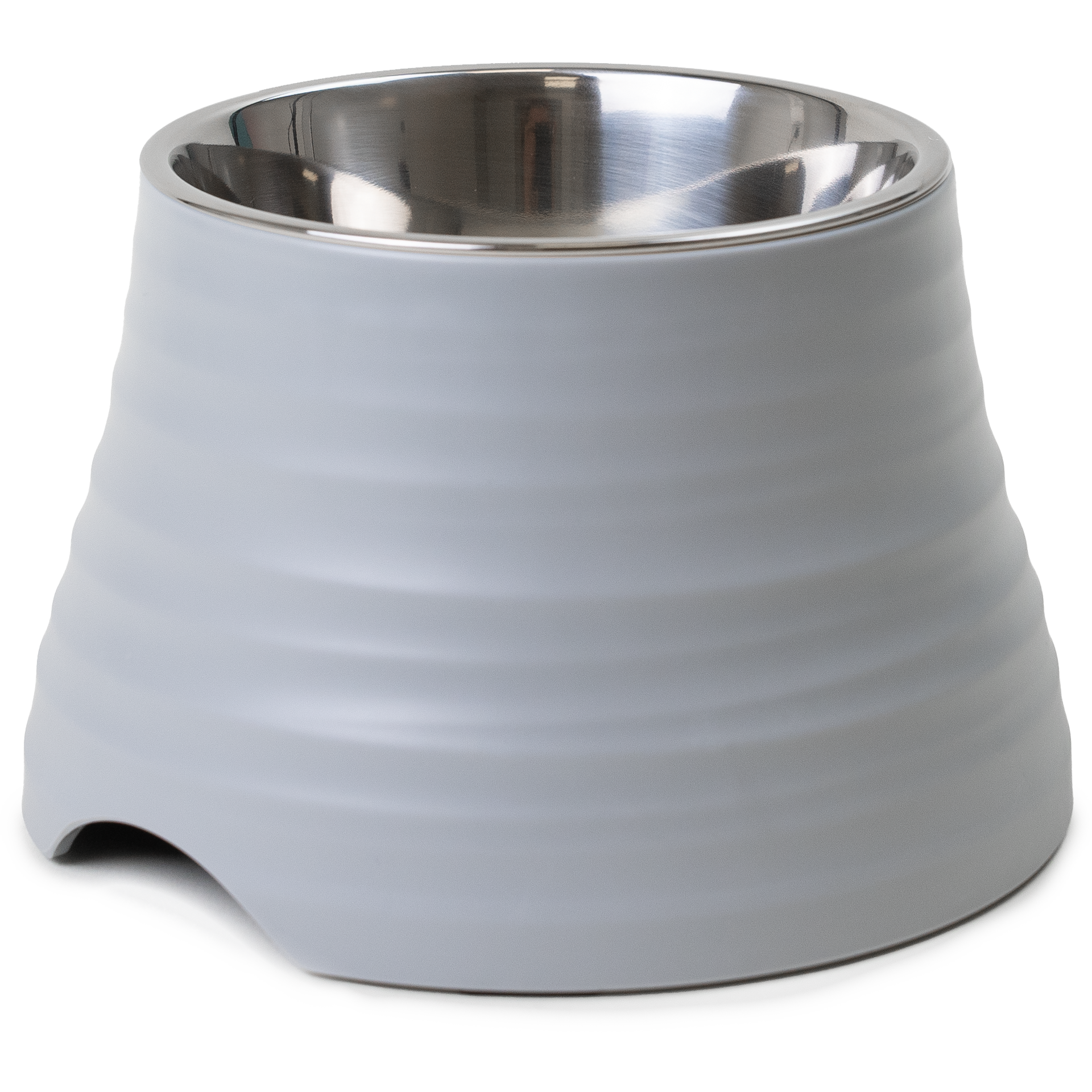 Matskål Ripple Ergo Upphöjd Matskål Grå M/L, 400ml, 19x18,5x12cm