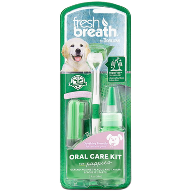 TropiClean - Fresh Breath Oral Care Kit Puppies 59 ml - Hund - Hundvård & Tillskott - ZOO.se