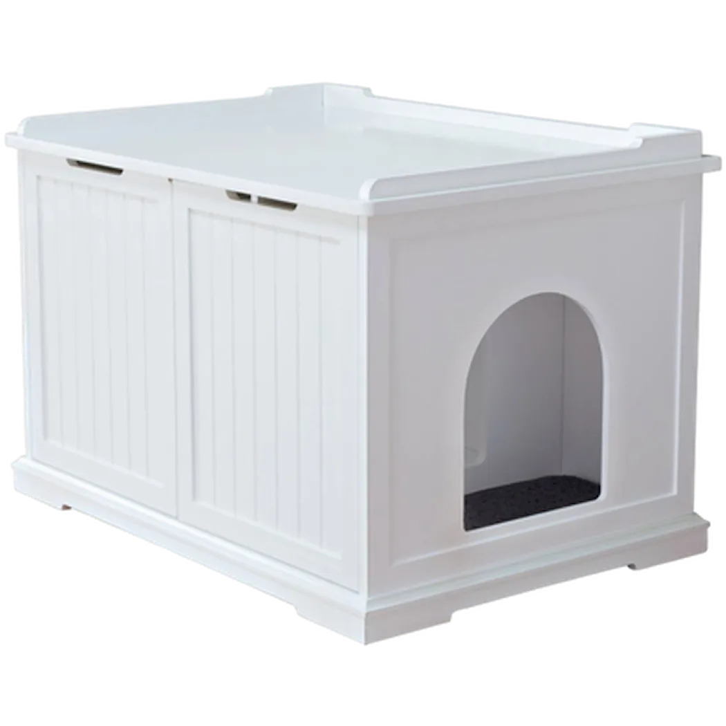 Cat House for cat toilets White 75 x 51 x 53 cm