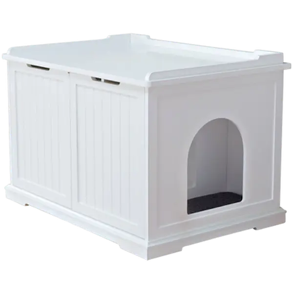 Cat House for cat toilets White 75 x 51 x 53 cm