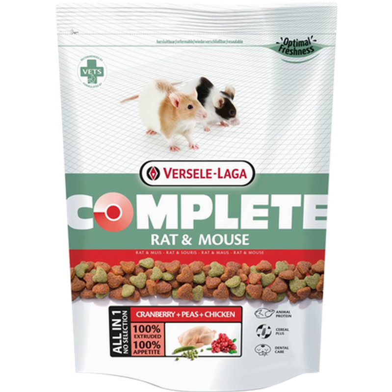 Complete Rat & Mouse (Råtta) 500 g - Smådjurstillbehör - Smådjursfoder & Hö - Pellets - Versele-Laga - ZOO.se