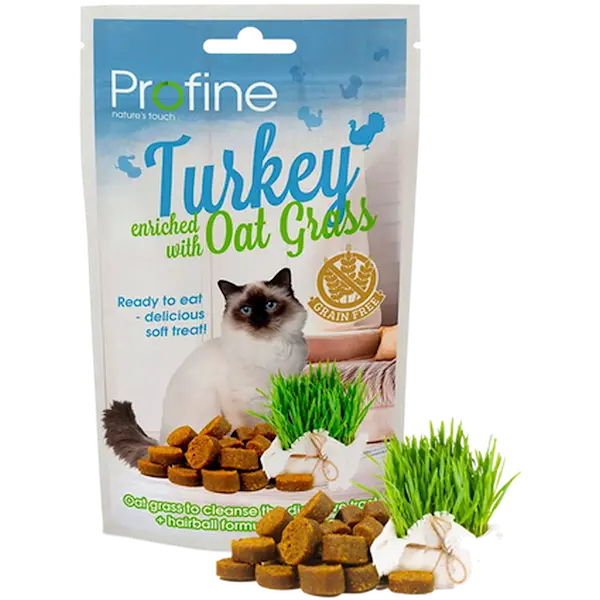 Cat Semi Moist Snack Turkey & Oat Grass Blue 50 g