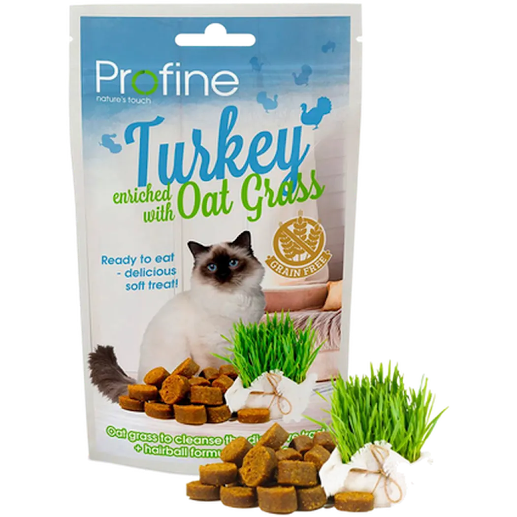 Profine Cat Semi Moist Snack Turkey & Oat Grass 50g