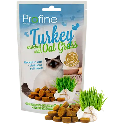 Cat Semi Moist Snack Turkey & Oat Grass