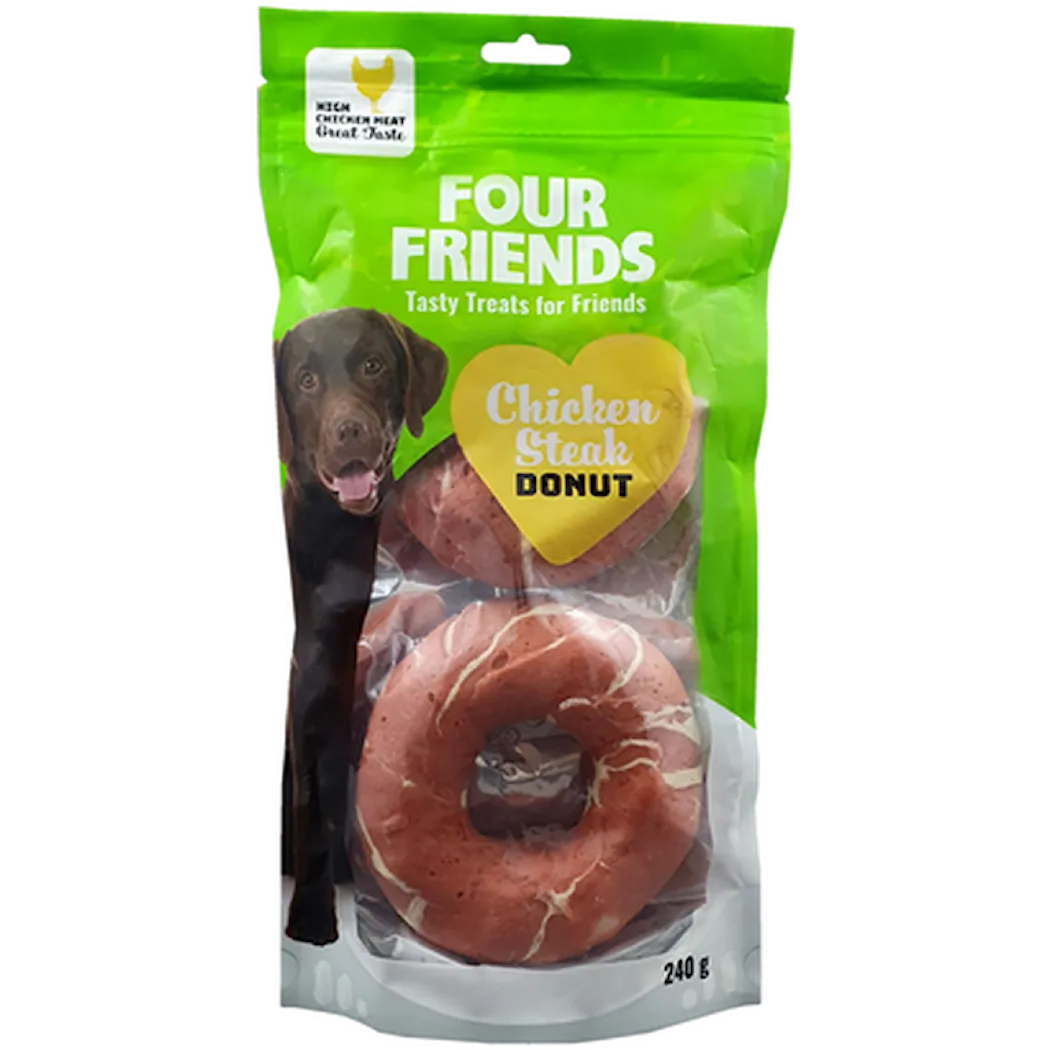 FourFriends Donut med kyllingbiff 240 g