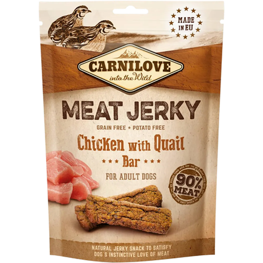 Carnilove Jerky kylling med vaktelbar 100 g