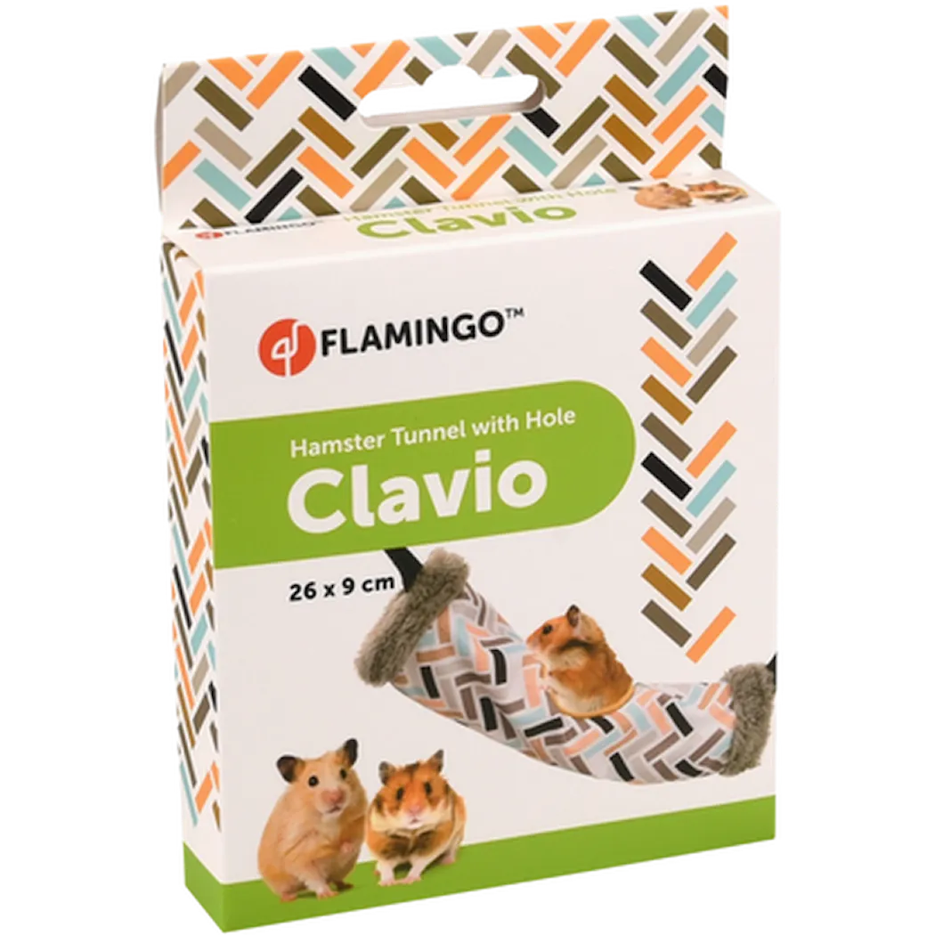 Flamingo Hamster Tunnel Clavio 1 Hole Hanger Pattern 26x9cm