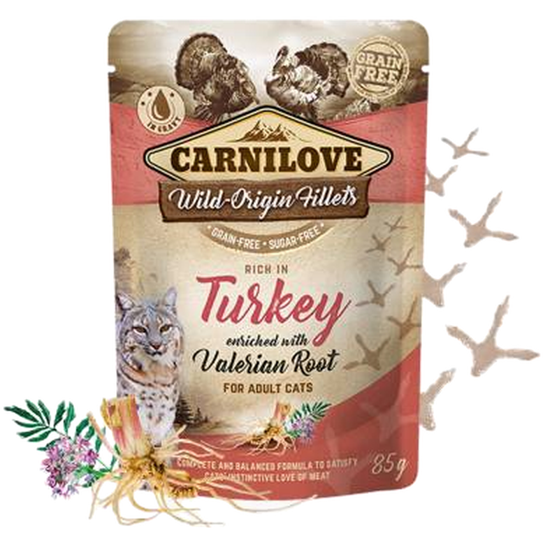 Carnilove - Cat Pouch Turkey enriched with Valerian 85 g - Katt - Kattfoder & kattmat - ZOO.se