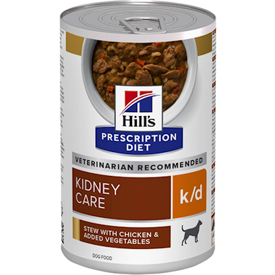 Preview of Hill'S Prescription Diet Dog k/d Kidney Care Chicken & Vegetables Stew Canned - Wet Dog Food 354 g x 12