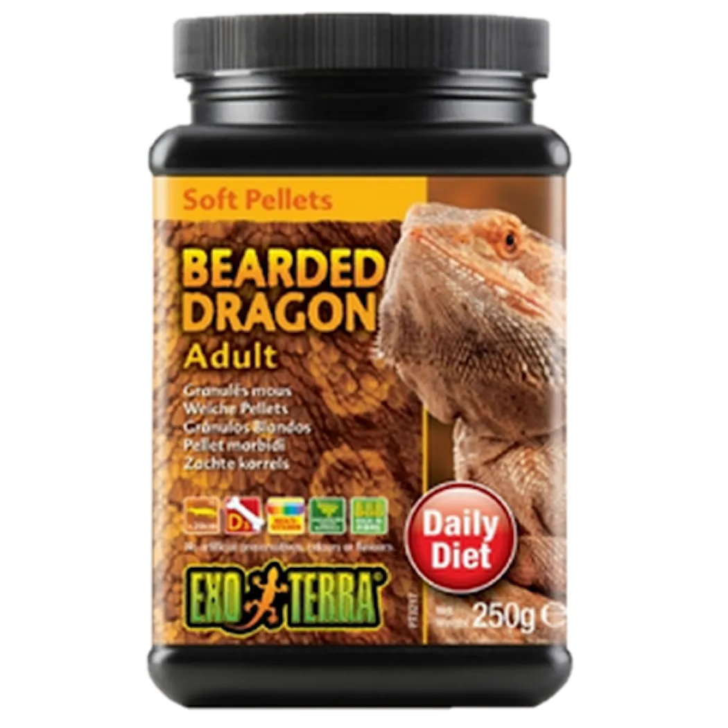 Bearded Dragon Adult - Myk pellets svart 250g