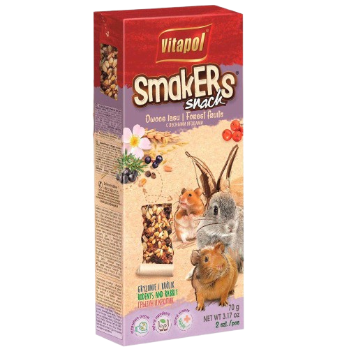 Vitapol - Smakers Gnager Skogsbær 90 g - Smådyr - Godbiter og gnagestenger - Frøstenger og Kräcker - ZOO.no