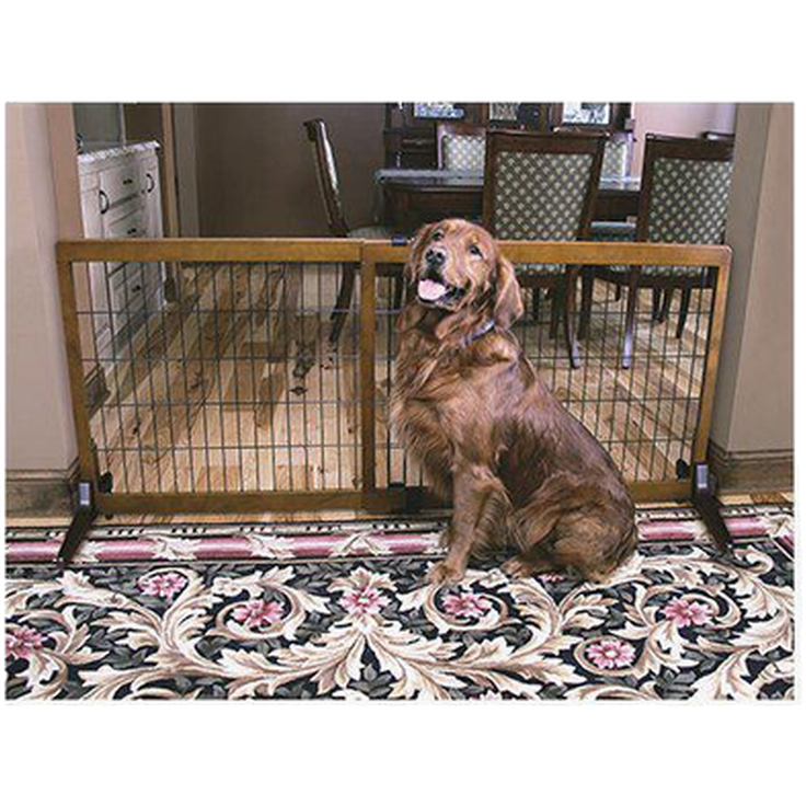 Carlson - Pet Gate Freestanding Large Extra Wide & Extra Tall Brown 99-152 x 71 cm - Hund - ZOO.se
