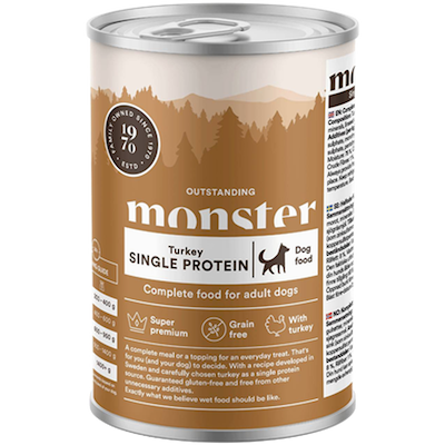 Preview of Monster Pet Food Dog Adult Single Turkey Burk 400 g x 6