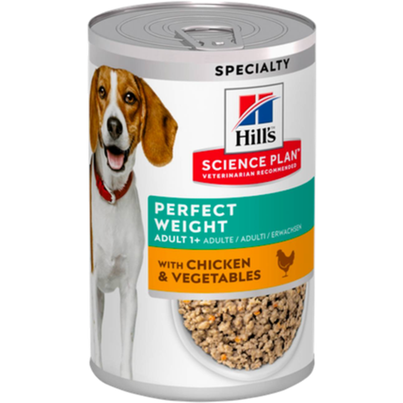 Adult Perfect Weight Chicken & Vegetables Canned - Wet Dog Food 12 x 363 g - Hund - Hundefôr & hundemat - Våtfôr & våtmat - Hills Science Plan