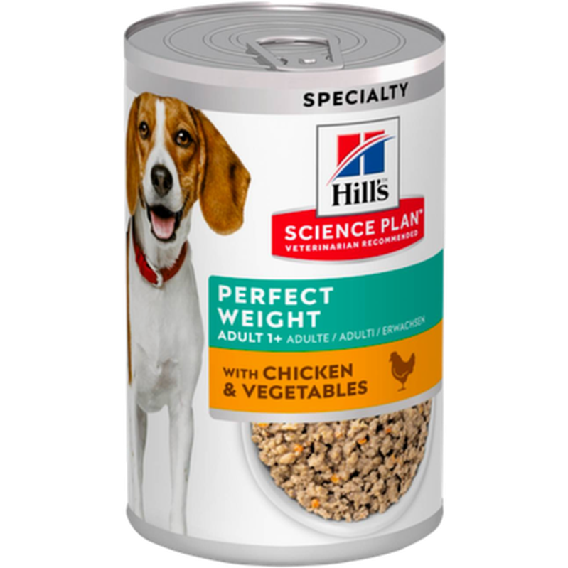 Hills Science Plan - Adult Perfect Weight Chicken & Vegetables Canned - Wet Dog Food 363 g - Hund - ZOO.se