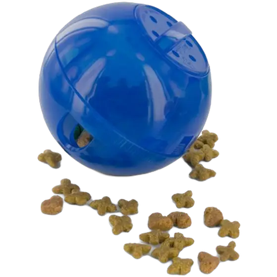 SlimCat Interactive Feeder Ball for Cats Blue 7,5 cm