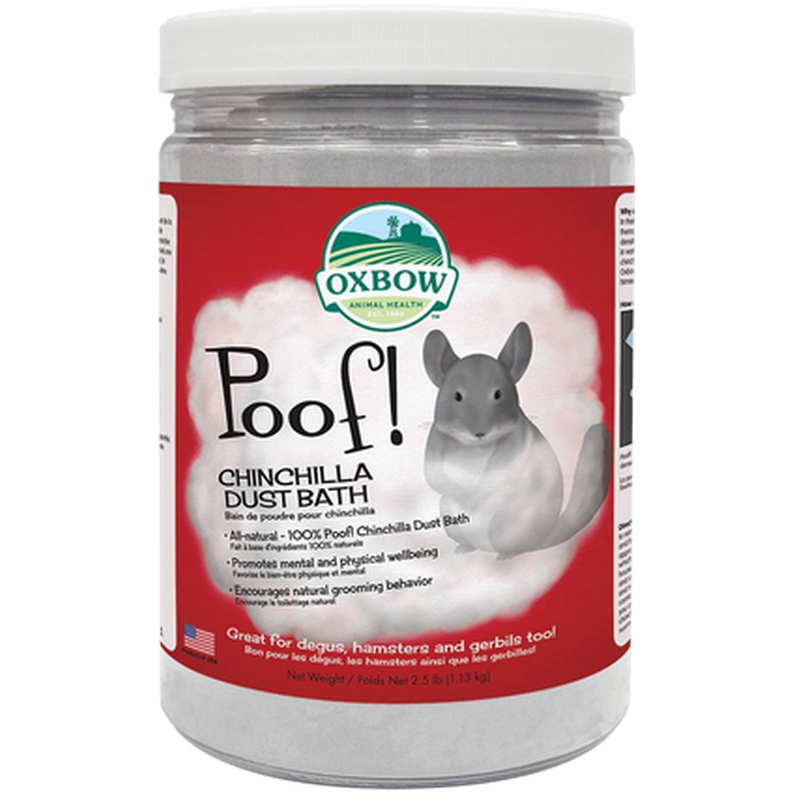 Oxbow - Poof! Chinchilla Dust Bath 1,13 kg - Smådjur - Bottenströ & Bomaterial - ZOO.se