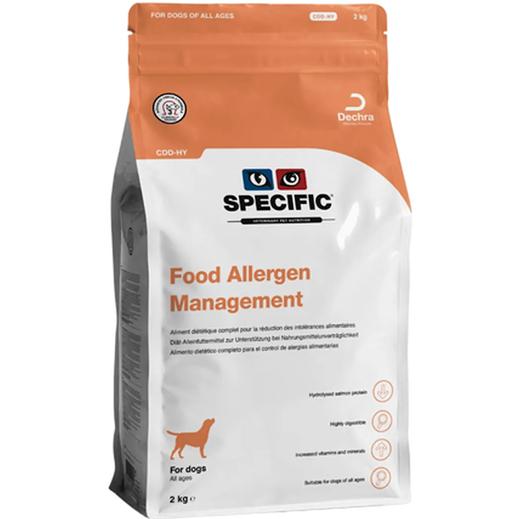 Specific Dogs CDD-HY Food Allergen Management  ​