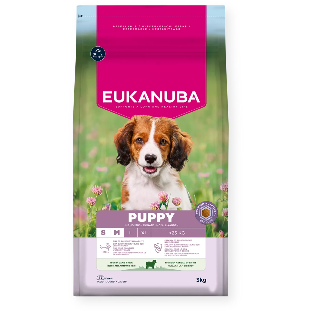 Dog Puppy Small/Medium Breed Lamm & Ris 3 kg