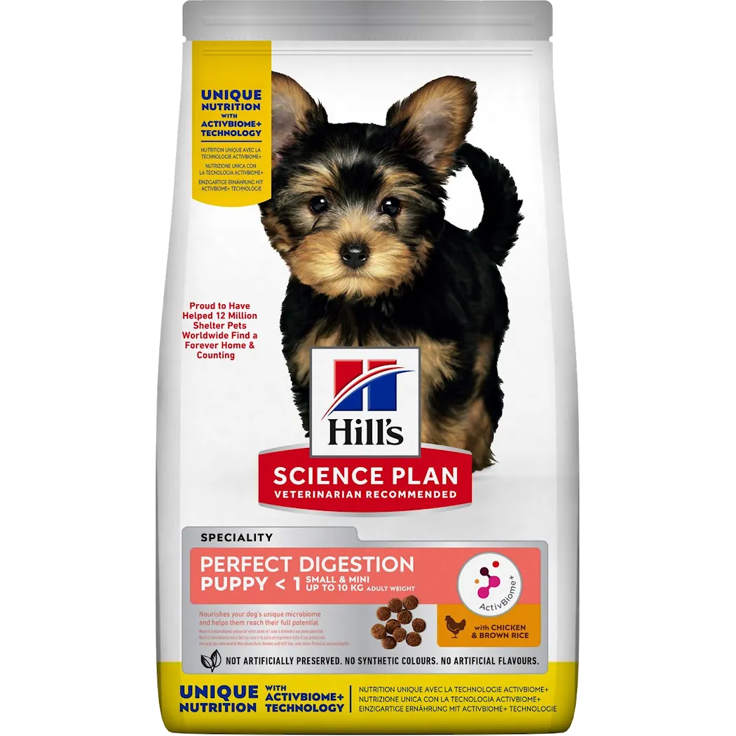 Hills Science Plan Puppy Perfect Digestion Small & Mini Chicken & Rice - Dry Dog Food