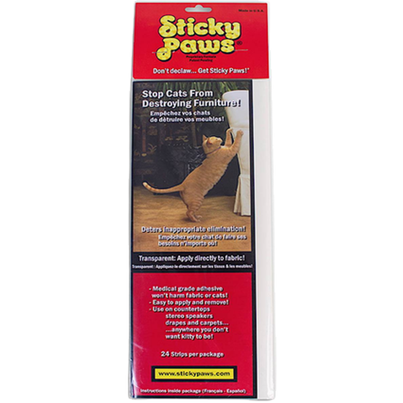 Sticky Paws - Sticky Paws Strips 24 st - Antiklösstrips för Katt - Katt - ZOO.se
