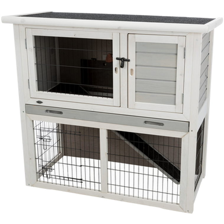 Trixie - Natura Guinea Pig Hutch with Outdoor Run Gray 104×97×52cm - Smådjur - ZOO.se