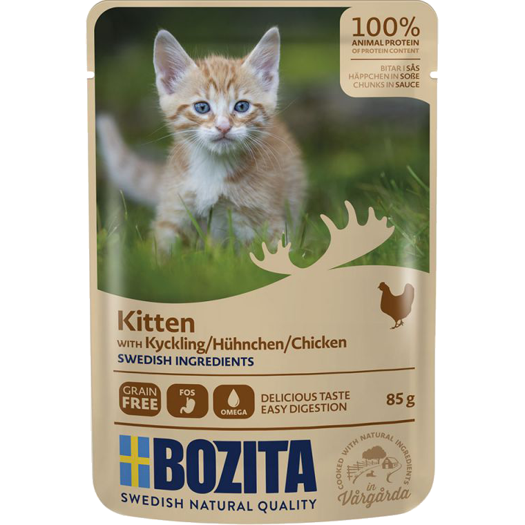 Bozita Katt - Kitten Kylling i saus i pose 85g - Katt - Kattefôr & kattemat - Våtfôr og våtmat - ZOO.no